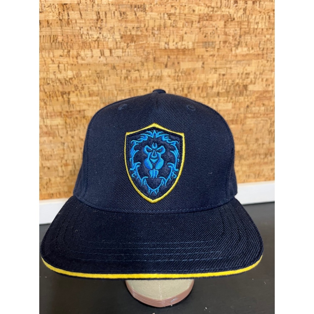 World of Warcraft Alliance W15 Anniversary Snapback Hat Blizzard J!NX Blue Yello